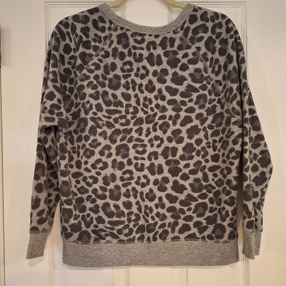 Grayson Threads Gray Leopard Print Sweatshirt - image 2
